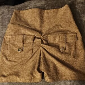 Bombshell Sportswear High Waist Tan Shorts